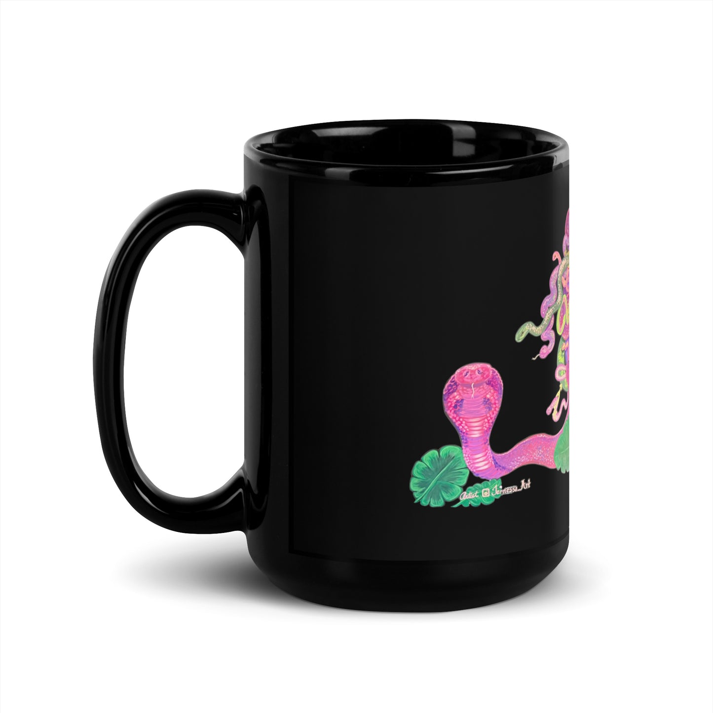 Femme Bar Mural Mug 15oz left - white background - lesbian bar Worcester MA merch