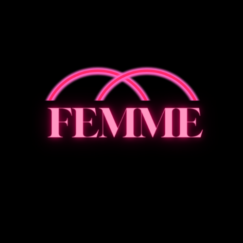 Femme Bar logo on black background gift card lesbian bar Worcester MA