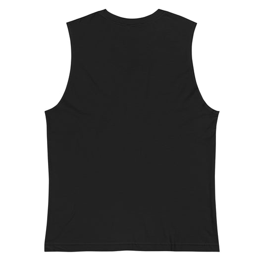 Femme Bar Mural Muscle Shirt back - black unisex tank - lesbian bar Worcester MA merch