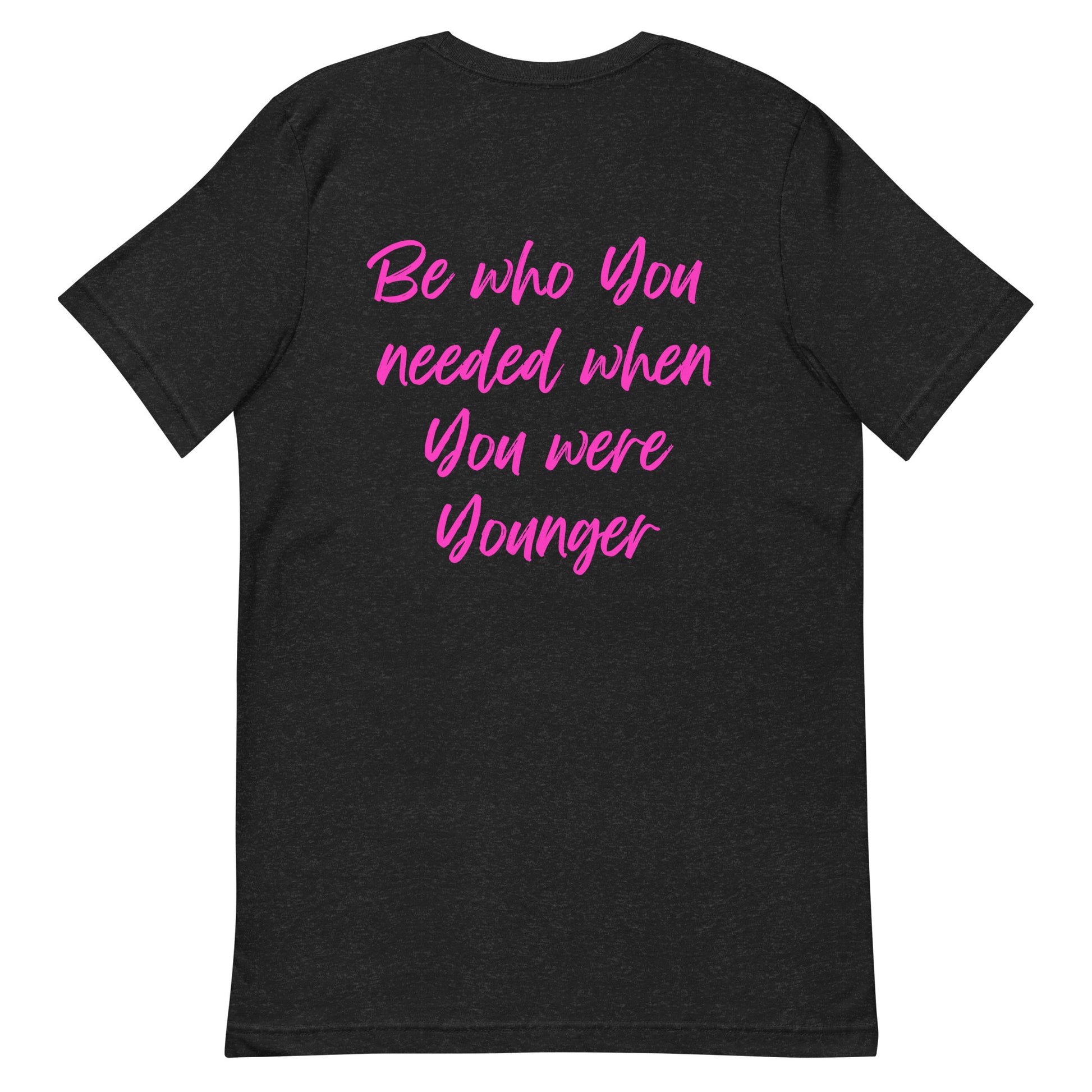 Femme Bar Classic Tee back - Be who You needed when You were Younger - LGBTQ lesbian bar shirt Worcester MA