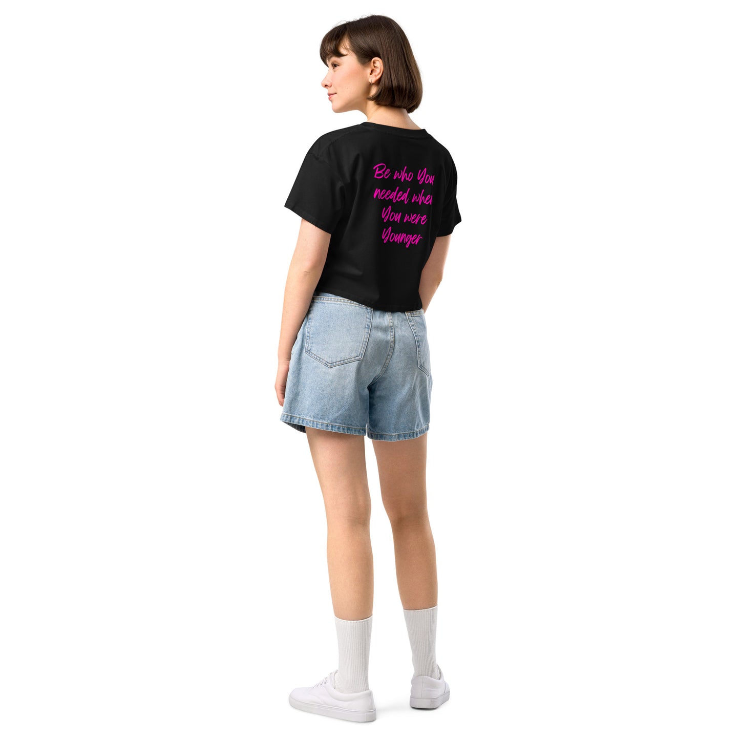 Femme Bar Classic Crop Top back view - LGBTQ lesbian bar Worcester MA merch